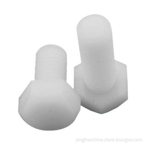 Nylon hexagon bolt screws in natural color 94v-2, fireproofing grade G207